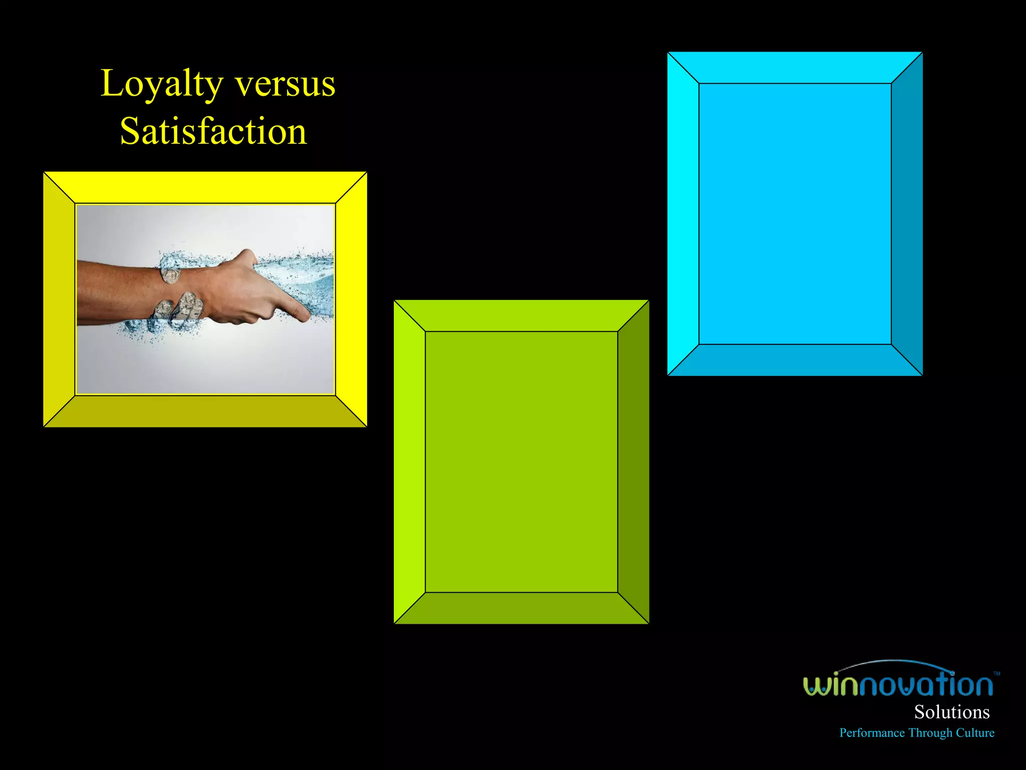 Loyalty versus Satisfaction  Solutions Performance Through Culture 