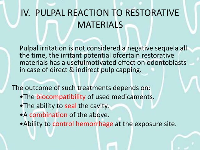 Pulpak Patch Pulpal Reactions to Dental Caries and Dental Proceudres | PPTX | Dental ...