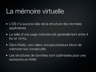 La mémoire virtuelle
 L’OS n’a aucune idée de la structure des données
 applicatives
 La taille d’une page mémoire est gén...