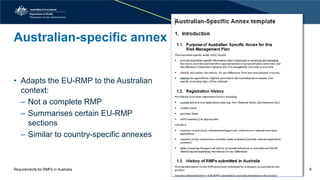 Requirements for RMPs in Australia | PDF