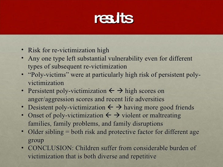 Presentation Re Victimization