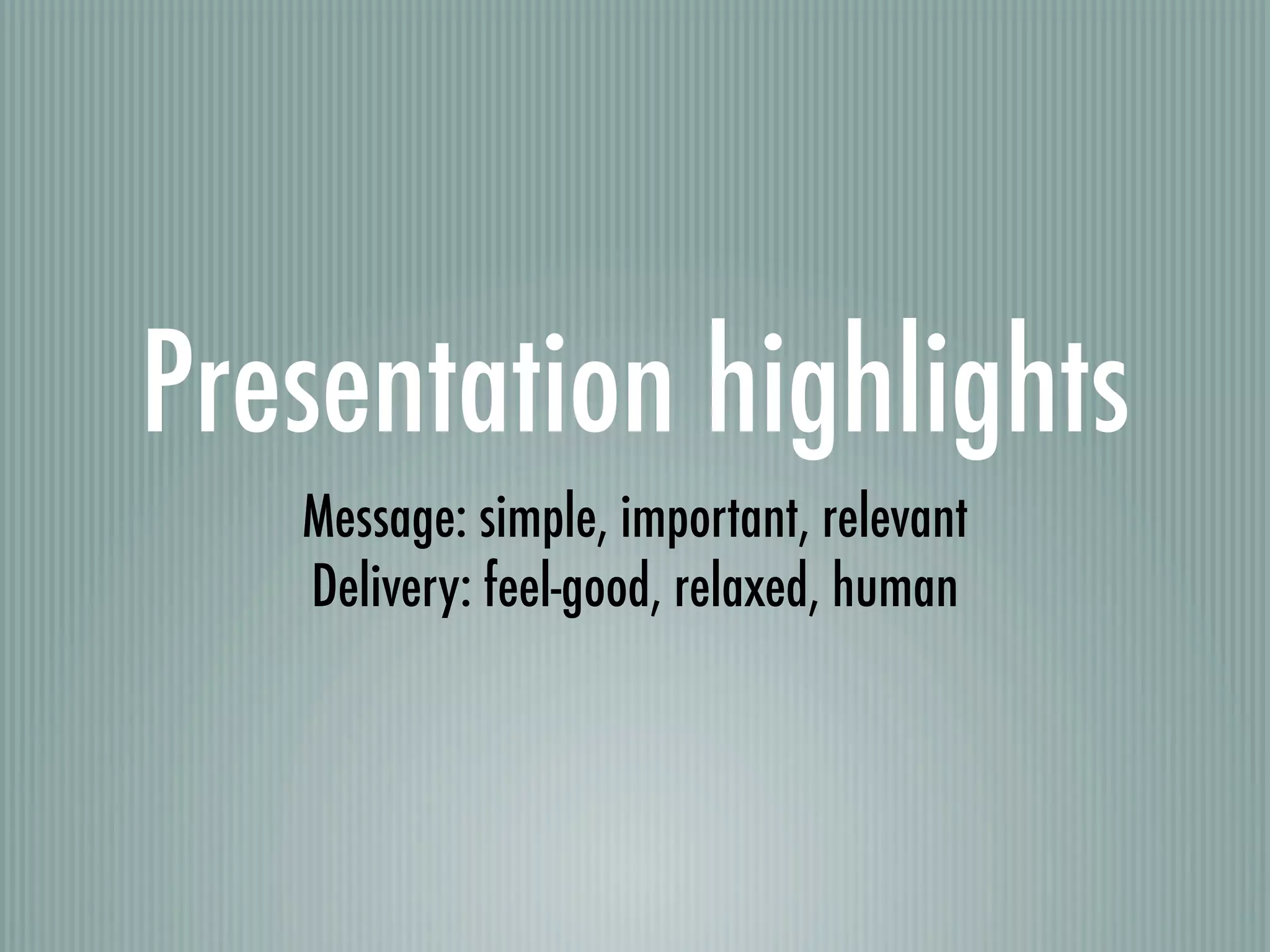 Presentation review workshop