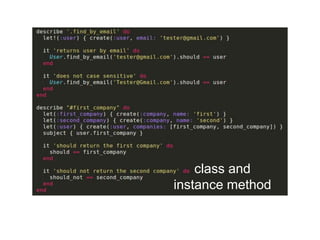 class and
instance method
 