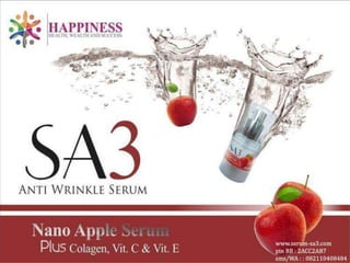 SERUM SA3 - Anti Wrinkle Apple Serum Plus Collagen, Vit C & Vit E