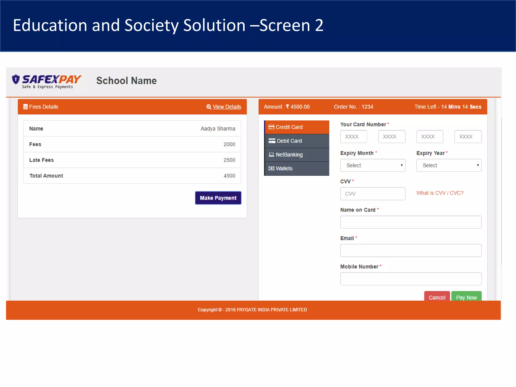 Education and Society Solution –Screen 2
 