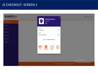 JS CHECKOUT- SCREEN 1
 
