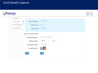Card Details Capture
 