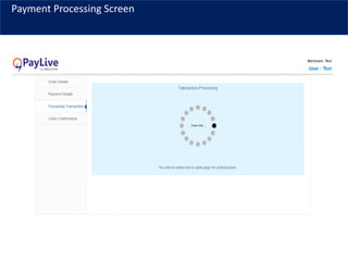 Payment Processing Screen
 