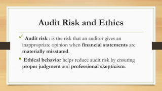 Professional Ethics and Auditor DutiesAI | PPTX
