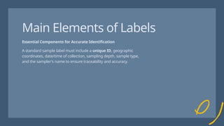 Presentation - Sample Labelling and Preservation .pptx