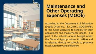 Mooe Process Flow Comprehensive Overview of School Finance: Personnel Services, MOOE, and ...