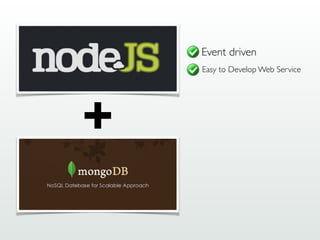 Event driven
+
Easy to Develop Web Service
 