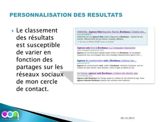    Le classement
    des résultats
    est susceptible
    de varier en
    fonction des
    partages sur les
    réseaux sociaux
    de mon cercle
    de contact.



                       05/12/2012
 