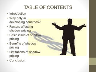 Shadow Cost shadow pricing | PPTX