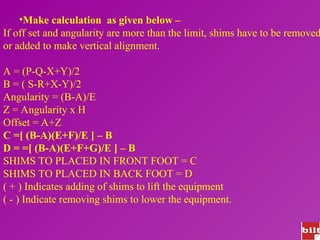 Offset Alignment Formula PRESENTATION-SHAFT ALIGNMENT.ppt for industries | PPT