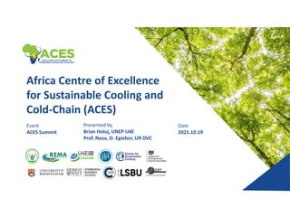 IMPORTANCE OF COLD CHAIN, KEY ISSUES, AND THE OBJECTIVES AND DESIGN OF ...