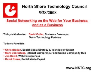 North Shore Technology Council ,[object Object],[object Object],[object Object],[object Object],[object Object],[object Object],[object Object],[object Object],[object Object],[object Object],www.NSTC.org 