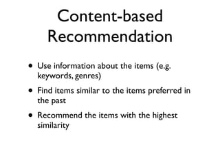 Recommender Engines