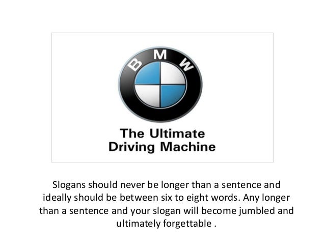 Presentation slogan writing