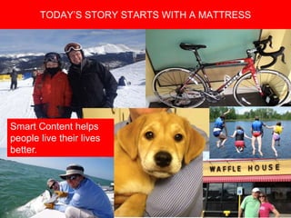 Copyright 2008 Pocket Hercules
TODAY’S STORY STARTS WITH A MATTRESS
Smart Content helps
people live their lives
better.
 