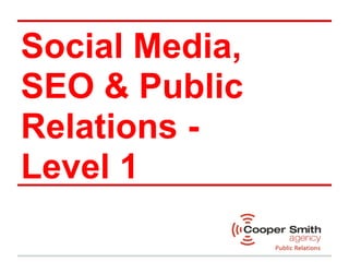 Community Training Institute Presentation - Social Media Level 1