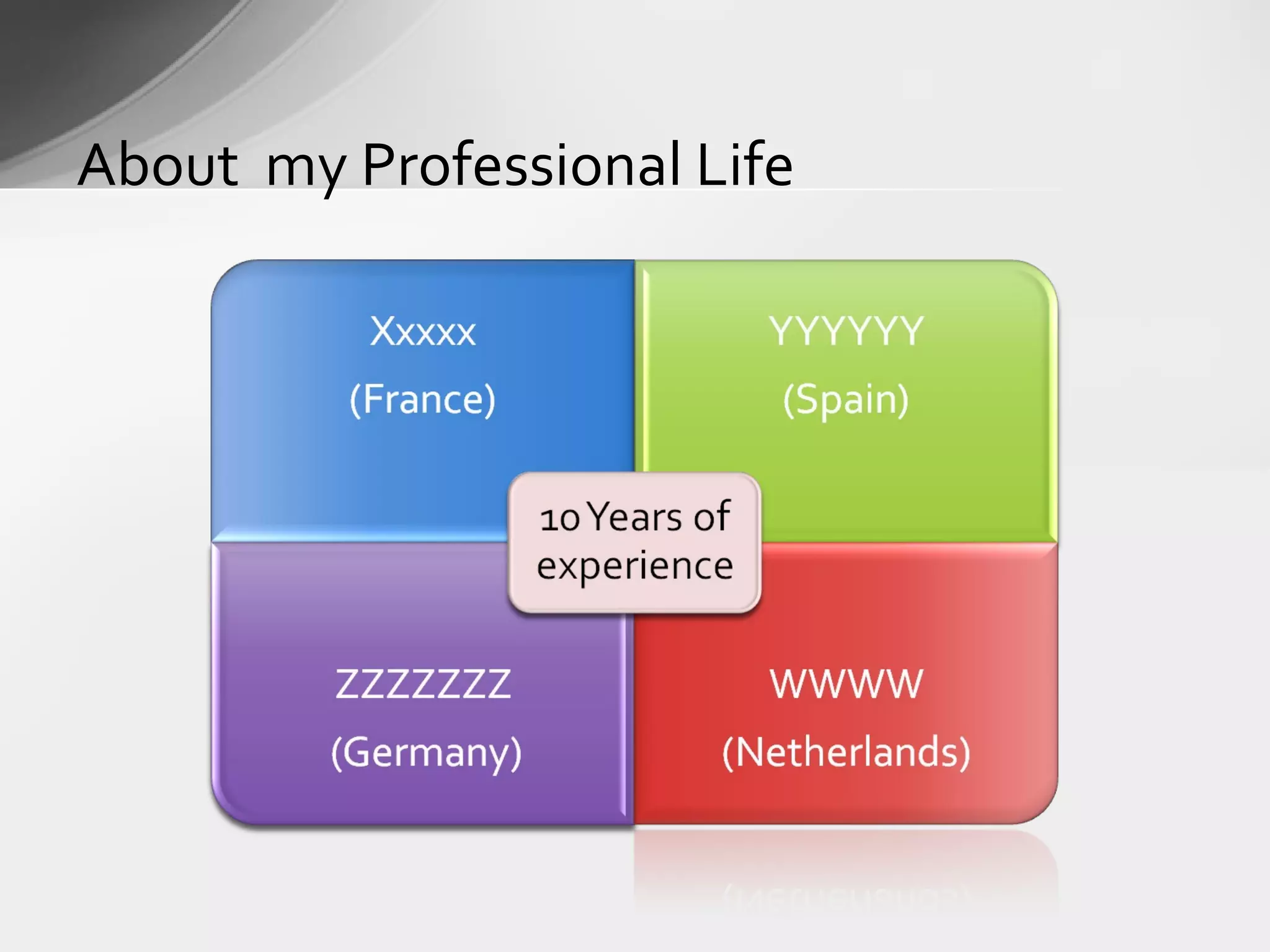 About my Professional Life