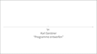 Karl Gerstner
“Programme entwerfen”
’64
 