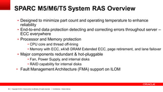 Oracle Ras Presentation sparc m6 m5-32 server technical overview | PPTX