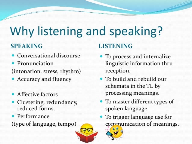 speaking and listening presentation examples
