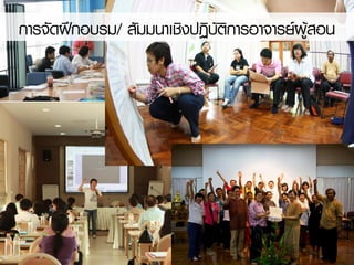 การจัดฝึกอบรม/ สัมมนาเชิงปฏิบัติการอาจารย์ผู้สอน
19
 