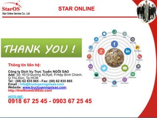 Trực Tuyến Ngôi Sao(StarOnline) - Giải pháp Marketing Online,Thiết kế web 360 độ, Dịch vụ Ảnh Panorama