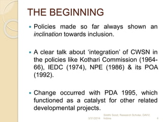 Presentation status of inclusion of children with special needs and ...