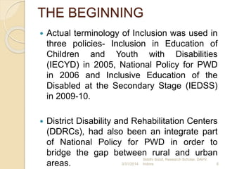 Presentation status of inclusion of children with special needs and ...