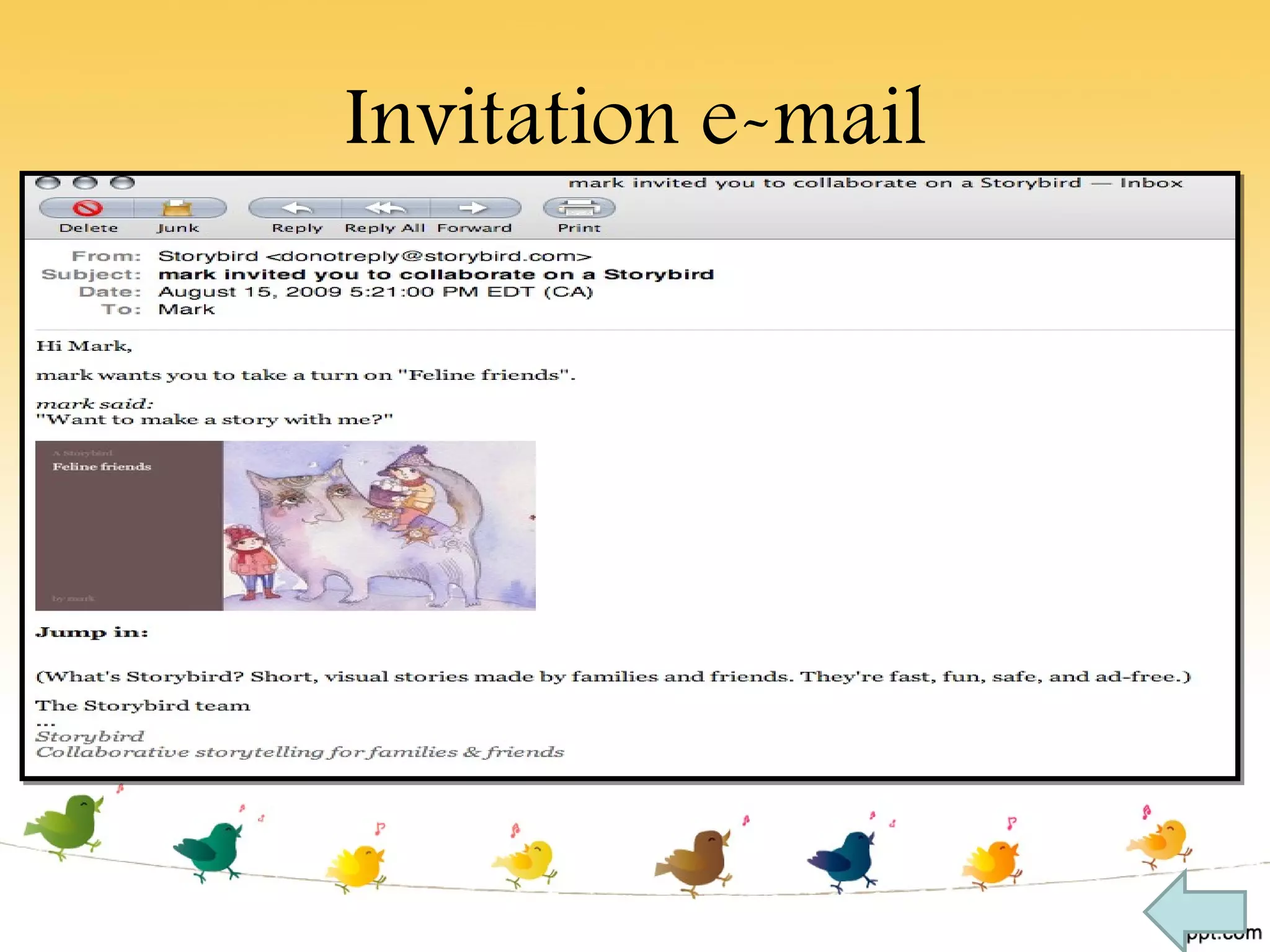 Invitation e-mail 