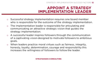 Presentation | Strategy Implementation Success Factors | PDF