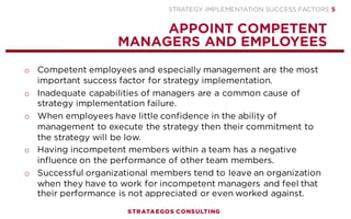 Presentation | Strategy Implementation Success Factors | PDF