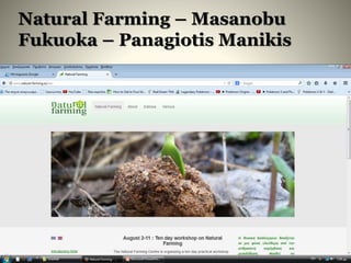 Natural Farming – Masanobu
Fukuoka – Panagiotis Manikis
 