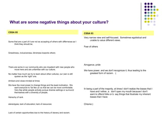 What are some negative things about your culture?