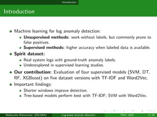 Supervised Machine Learning Approaches for Log-Based Anomaly Detection ...