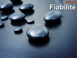 Éfficacité

                            Fiabilité

Incertitude → fiabilité + systématisation
 