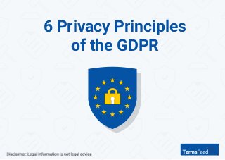 6 Privacy Principles
of the GDPR
 
