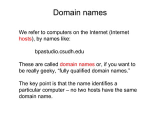 Presentation: the domain name system | PPT