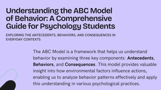 Sale Abc Model Presentation - The ABC Model of Behavior.pdf