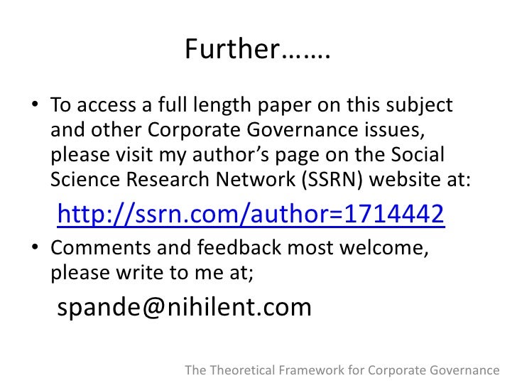 corporate governance assignment essay Colon 1 christian colon professor glanton man2021 january 20th, 2017 corporate governance assignment there are three organizational policies i will. corporate governance assignment essay Colon 1 christian colon professor glanton man2021 january 20th, 2017 corporate governance assignment there are three organizational policies i will.