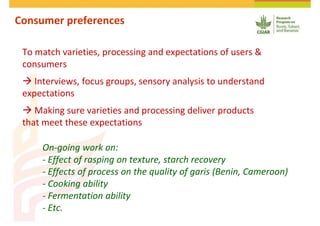 Cassava and the environment: inputs, outputs and externalities