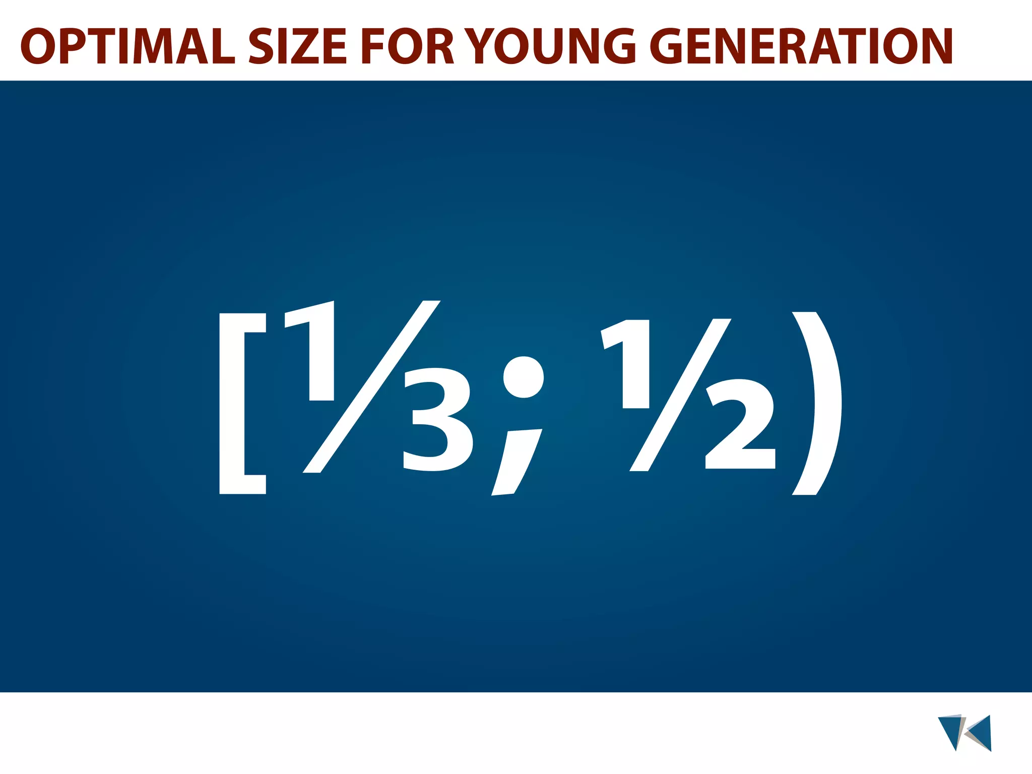 OPTIMAL SIZE FOR YOUNG GENERATION [⅓; ½) 