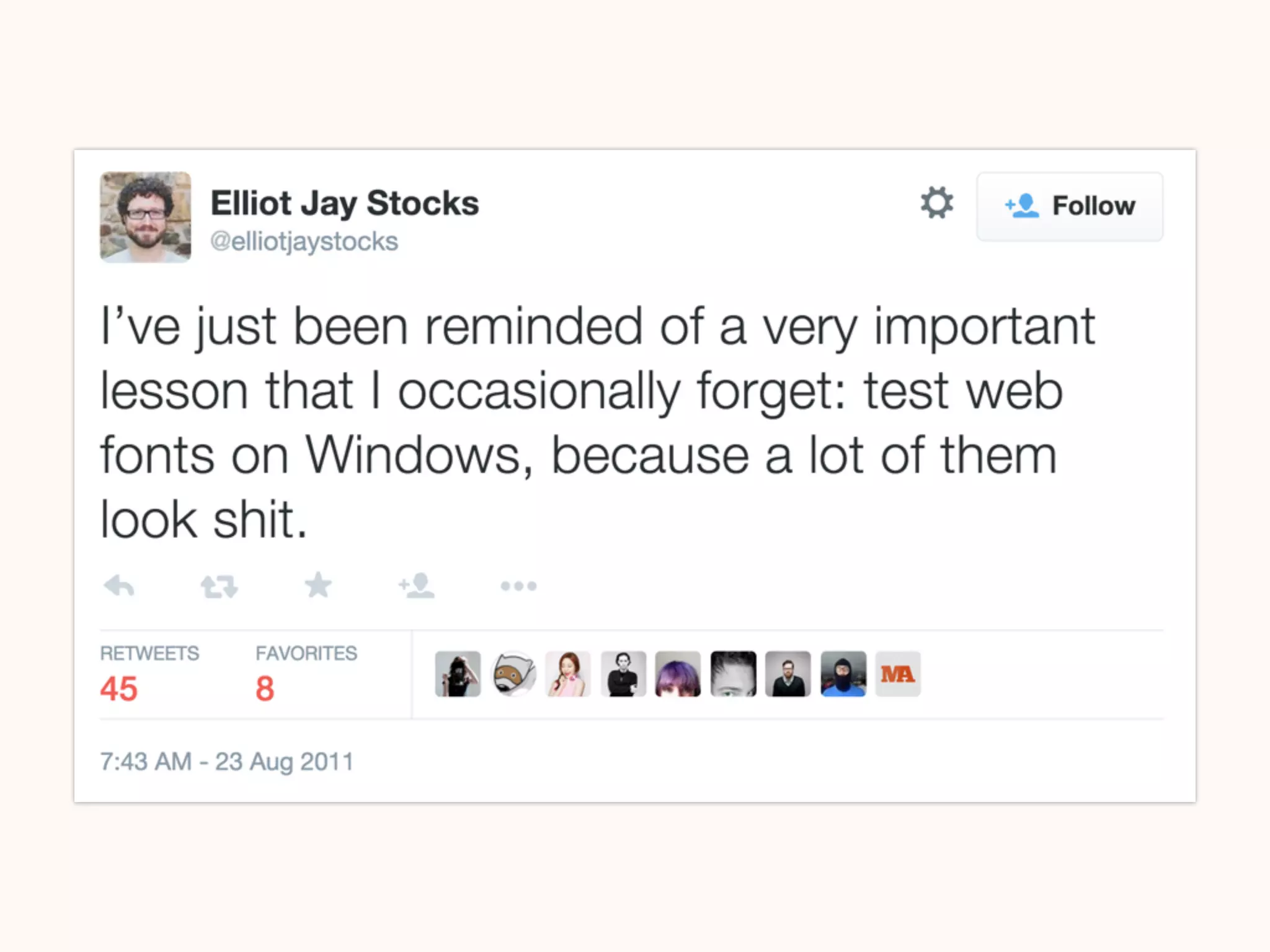 Test. On. Every. Browser.
 