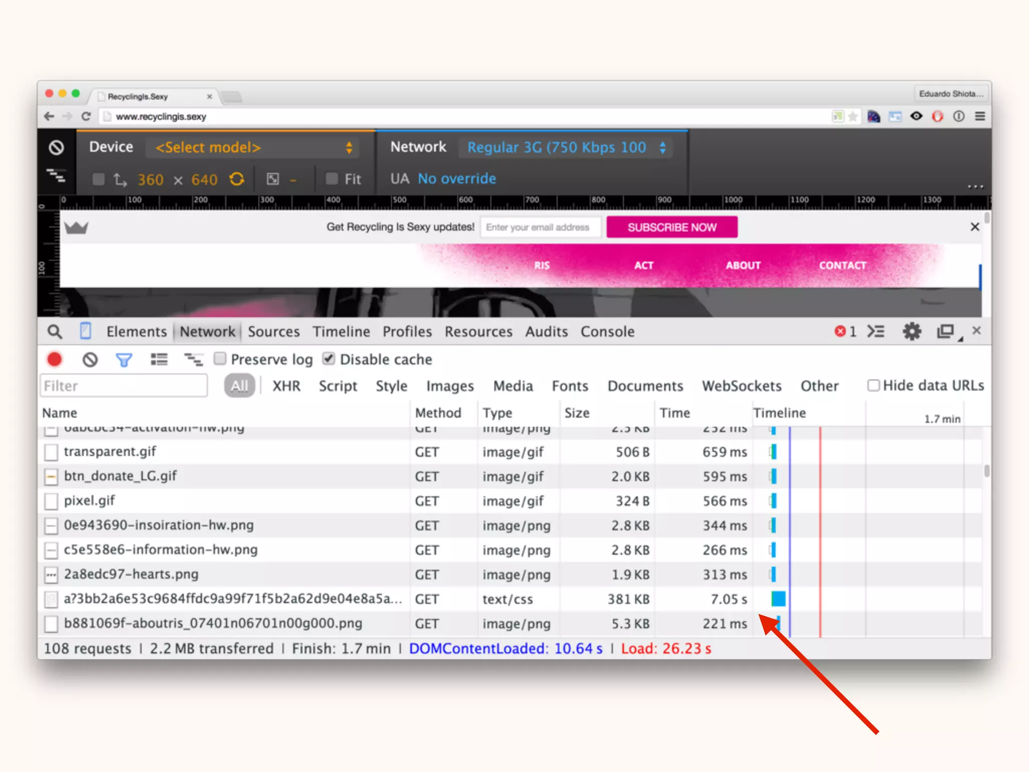 Each font size is extra data
that must be downloaded.
 