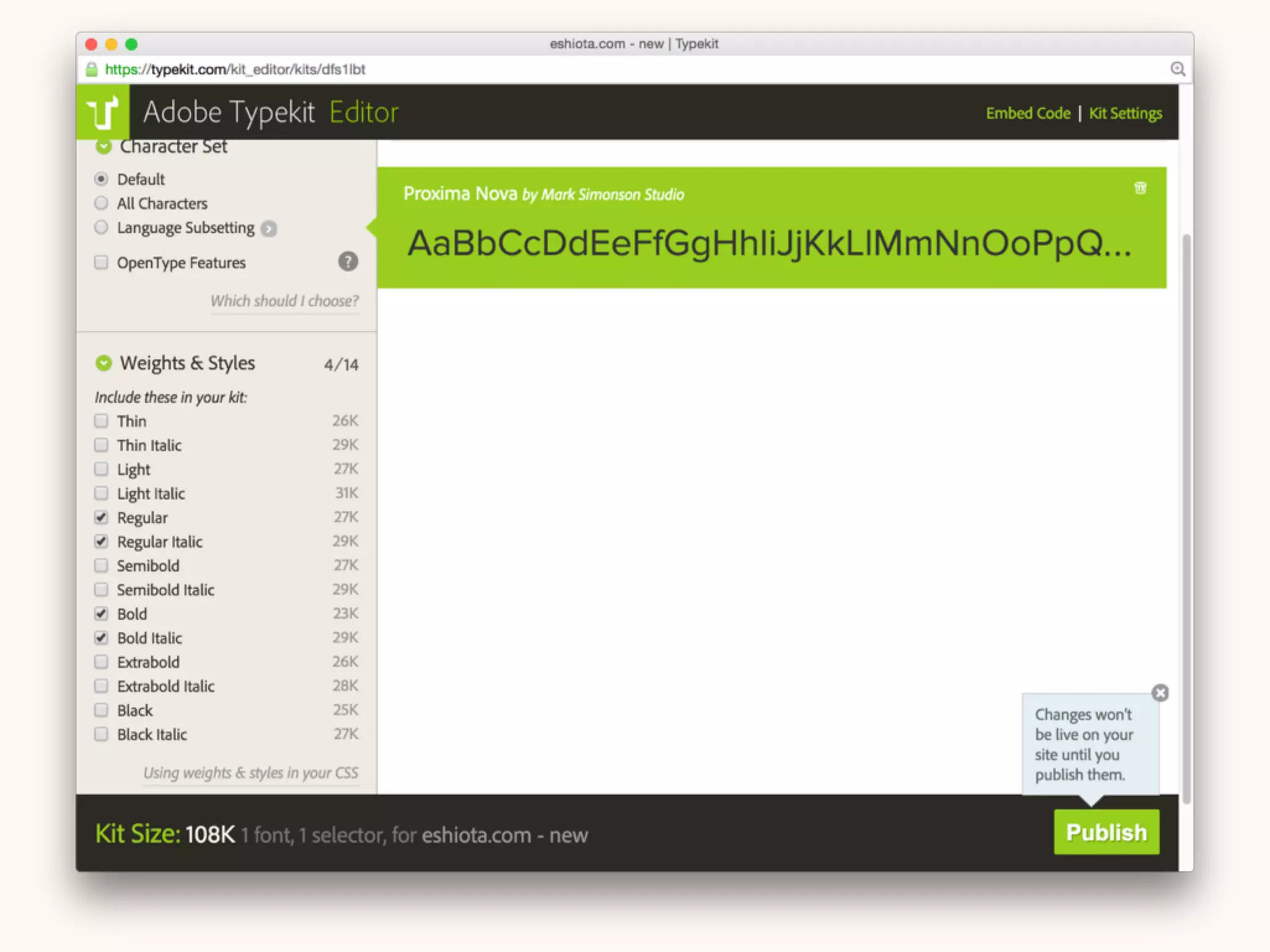 Measure the impact of
each added typeface.
 
