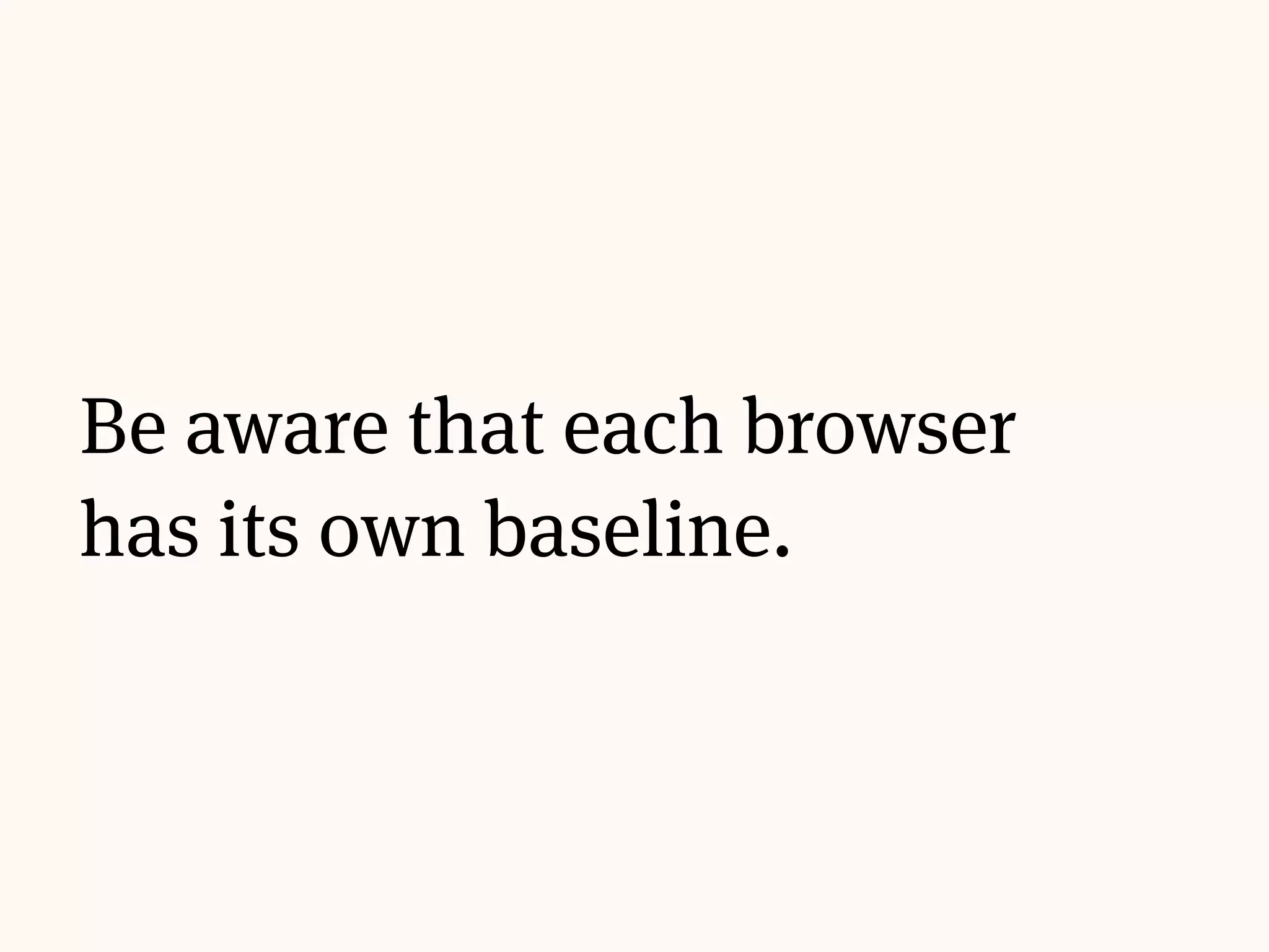 // _variables.scss
$base-font-size: 16px;
$baseline: 24px;
// On your project:
body {
font-size: $base-font-size;
line-height: ($baseline/$base-font-size); // 1.5
}
.article-title {
font-size: 2*$base-font-size;
line-height: 2*$baseline;
}
.article-excerpt {
font-size: 18px;
line-height: $baseline;
}
img {
max-height: 13*$baseline;
}
p {
margin-bottom: 0.5*$baseline;
}
 